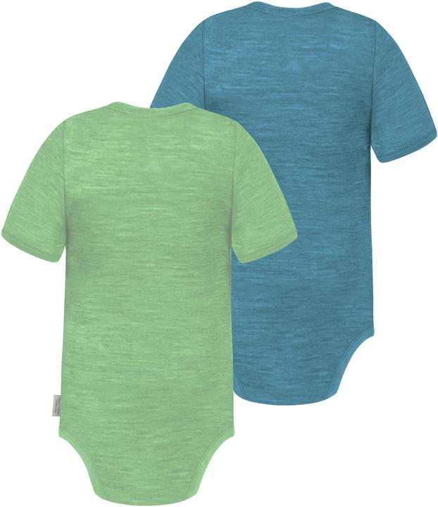 Actual product image Normani Set of 2 baby merino bodysuit short sleeves "Tauranga" - 9293 (56)