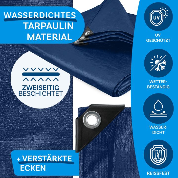 Produktbild Casa Pura Abdeckplane240 gm, Blau, 6 x 10 m (0.6 x 1 m)