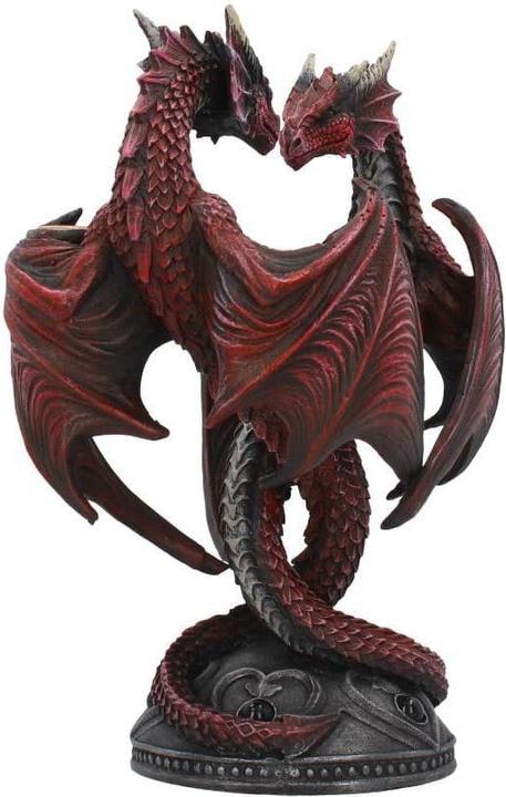 Nemesis Now Anne Stokes Candlestick Dragon Heart Valentine's Edition 23 cm
