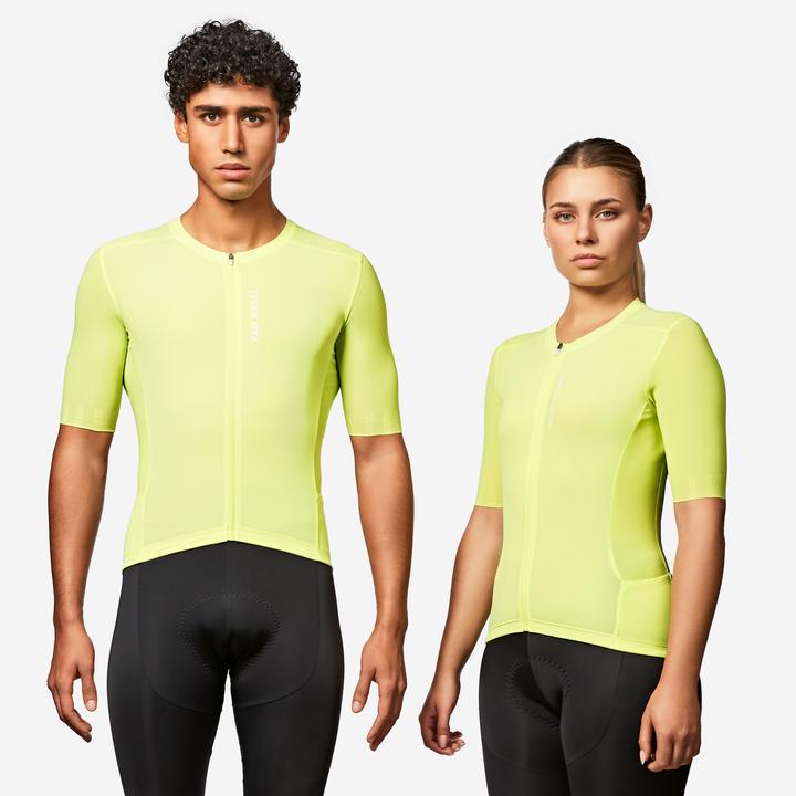Van rysel Unisex Short-Sleeved Racer 2 Road Cycling Jersey - Yellow (M)