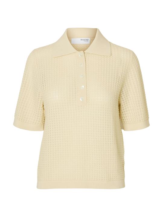 Produktbild Selected Femme Baumwoll Polohemd aus Strick (M)