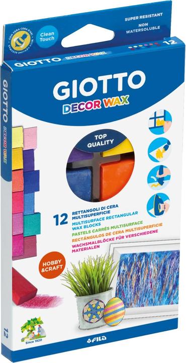 Produktbild Giotto Wachsmalstifte Decor Mehrfarbig, 12 Blöcke (Mehrfarbig, 12 x)