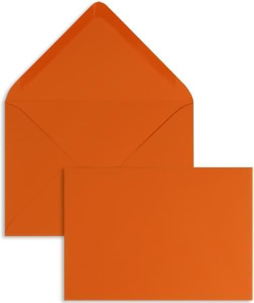 Actual product image Blanke Envelopes 110x156mm 135g/sqm gummed PU=100 pieces royal apricot (100 x)
