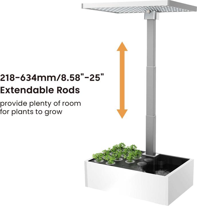 Produktbild Wiltec Indoor Gartensystem weiss Kräutergarten Mini Garten für drinnen LED