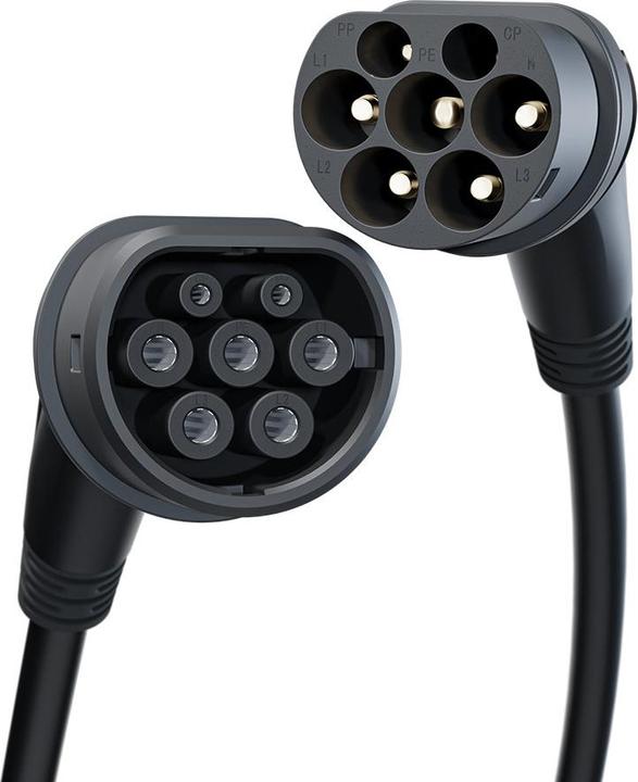 Actual product image Go-E Charging cable for electric cars with type 2 plug (Black Edition) (Type 2, 22 kW, 32 A, 7.50 m)