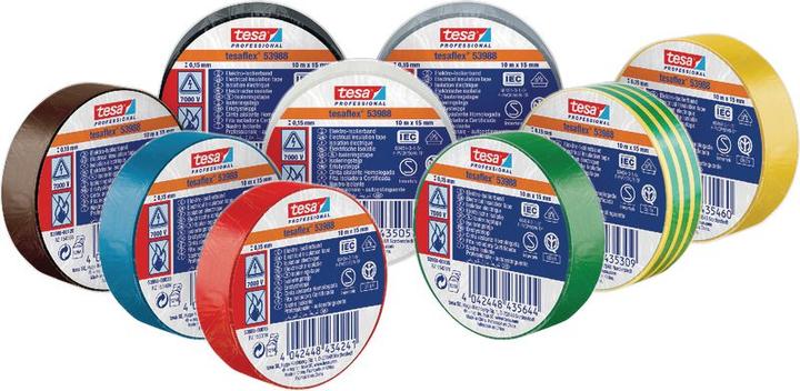 Produktbild tesa tesaflex Isolierband IEC 20:19 gelb (19 mm)
