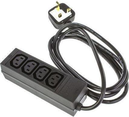 Actual product image Schurter IEC C13 4 Gang Power Distribution Unit, 2m Cable, 10A, 250 V ac