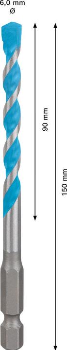 Actual product image Bosch Professional Zubehör EXPERT HEX-9 MultiConstruction drill, 6 x 90 x 150 mm (6 mm)