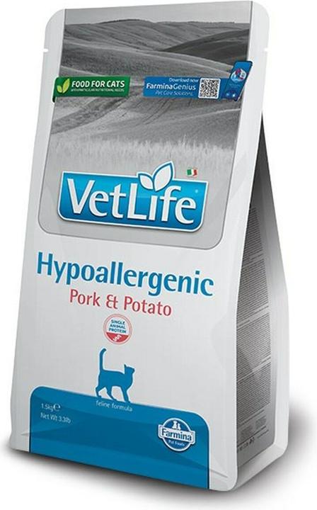 Immagine prodotto Farmina Cibo secco per gatti VET LIFE NAT CAT HYPO PORK POTATO ADULT 1 5kg (Adulto, 1 pz., 1500 g)