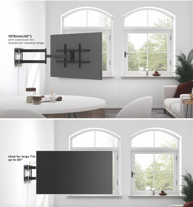 Produktbild equip Wandhalterung Flat Screen 43"-80" Kipp-/Neigbar (Wand, 80", 50 kg)