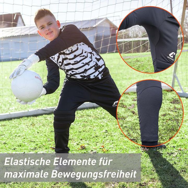 Immagine prodotto Catch & Keep Pantaloni da portiere Flight Protection Taglia M Nero Calcio Portiere Pantaloni da allenamento per (M)