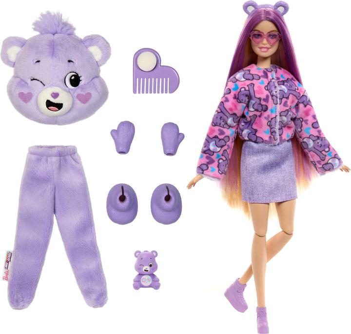 Barbie Cutie Reveal Doll, Loved Bear Überraschung für Mädchen, ab 3 Jahren