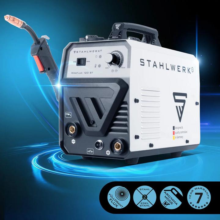 Produktbild Stahlwerk Schweissgerät Mini FLUX 120 ST mit ARC | MMA-Funktion mit 120 Ampere
