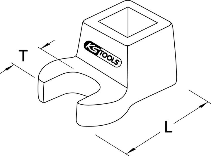 Actual product image KS Tools BRONZEplus crowbar socket, jaw shape, square 1/2 22 mm (963.8502) (22 mm)