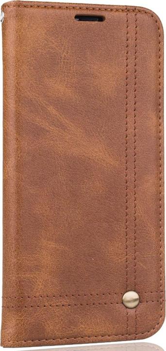 Produktbild König Design Sony Xperia XZ2 Compact Handy Hülle Schutz Tasche Case Flip Cover Wallet Braun (Sony Xperia XZ2 Compact)