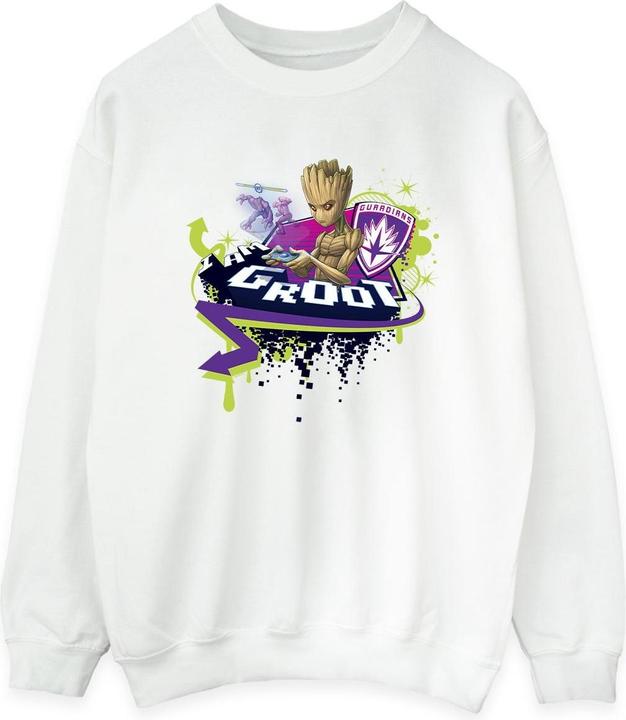 Actual product image Womens/Ladies Guardians Of The Galaxy Groot Gaming Holo Sweatshirt (M)
