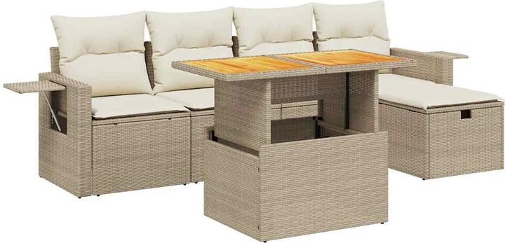 Actual product image VidaXL Garden furniture Sofa set Garden set 6-piece garden set Beige