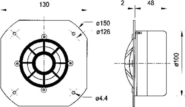 Actual product image Visaton Titanium dome tweeter DSM 50 FFL