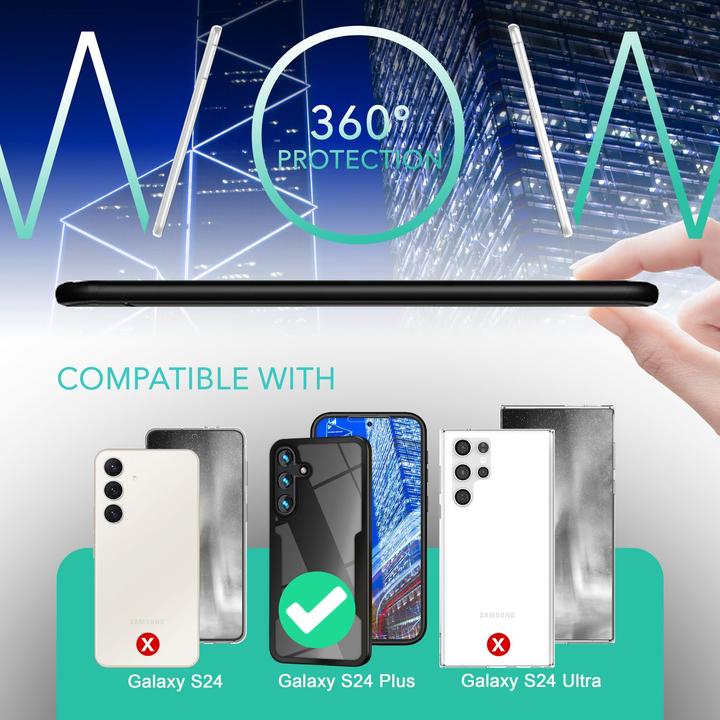 Produktbild Nalia Klare 360 Grad Hybrid Hülle (Samsung Galaxy S24+)