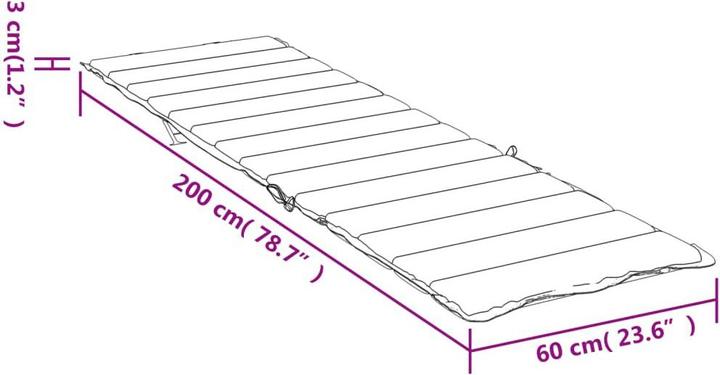 Image du produit VidaXL Hayder (200 x 60 x 3 cm)
