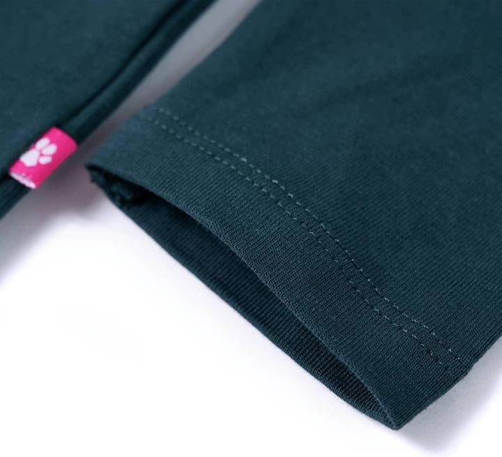 Produktbild VidaXL Kinder-Langarmshirt Dunkelgrün 104,Material: 95 (104)