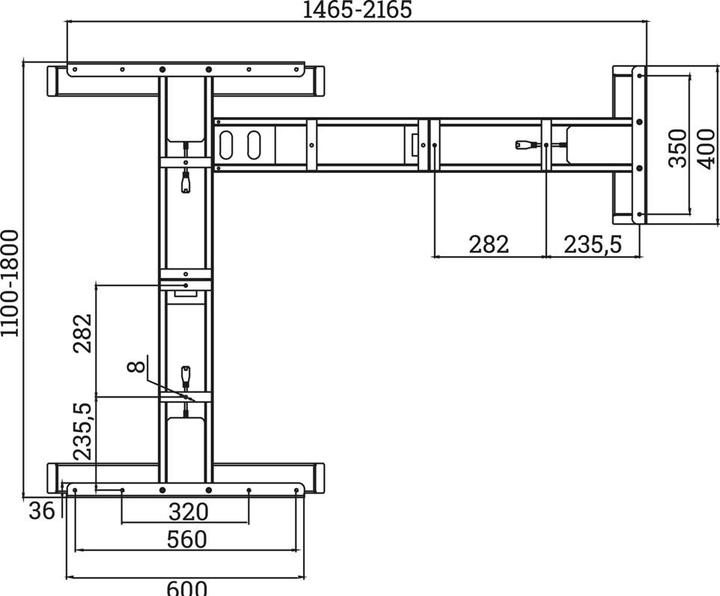 Actual product image OK-Line Elektro-Schreibtisch TRD Flex, weiss