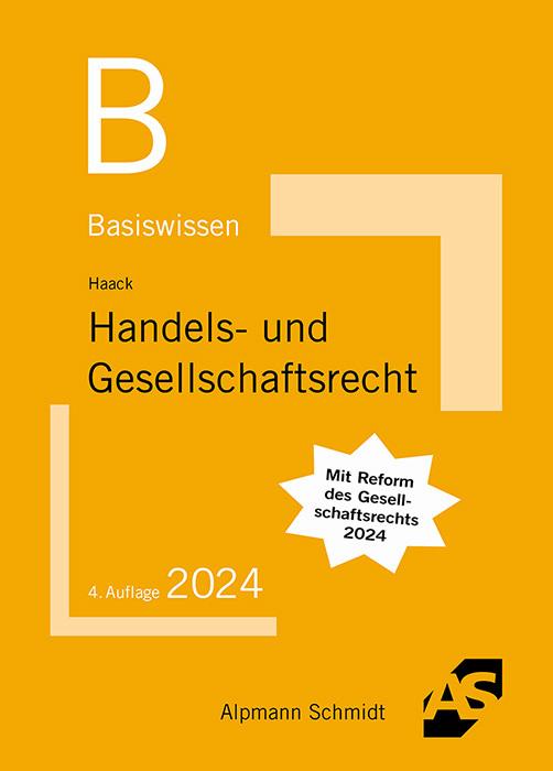 Actual product image Basiswissen Handels- und Gesellschaftsrecht (German, Claudia Haack, 2023)