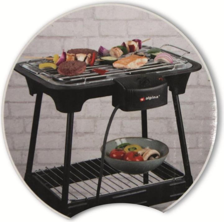Produktbild Alpina Maschinen Elektro Tisch-Standgrill 2000W schwarz (2 kW)