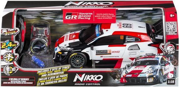 Produktbild Nikko RC 10402 Toyota Gazoo Rallye Racer #69 Rovanperä 1:16, Ferngesteuertes Auto mit Extra Set Reif