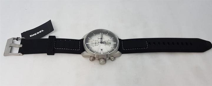 Actual product image Diesel DZ4483 MS9 Chrono Mens Analogue Quartz Watch Silicone, Stainless Steel, Black/Silver (Chronograph, 47 mm)