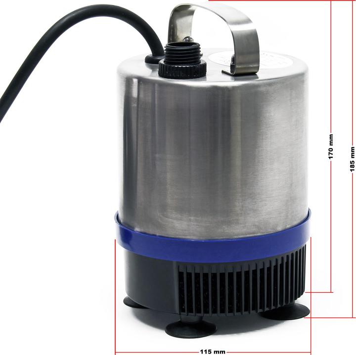 Actual product image Wiltec Stainless Steel Water Fountain with 50W and 1750l/h, incl. 3 Attachments for various Fountain Types