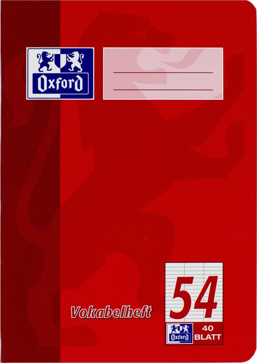 Immagine prodotto Oxford Libro di vocabolario A5, 40 fogli, lin. 54, 90 g/m (A5, Righe, Copertina rigida)