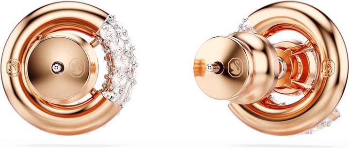 Actual product image Swarovski Dextera stud earrings round cut white rose gold (Swarovski Metal)