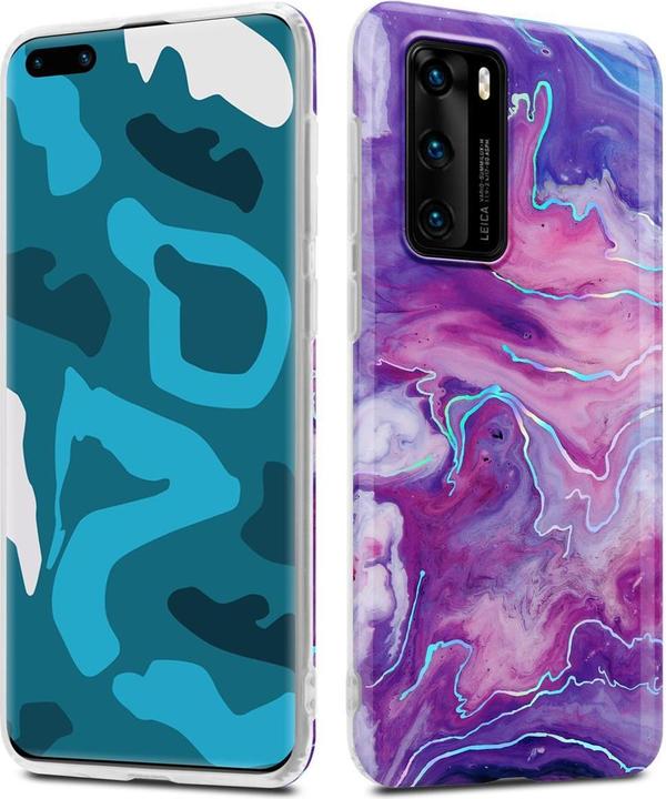 Actual product image Cadorabo IMD TPU Colorful Marble Cover (Huawei P40)