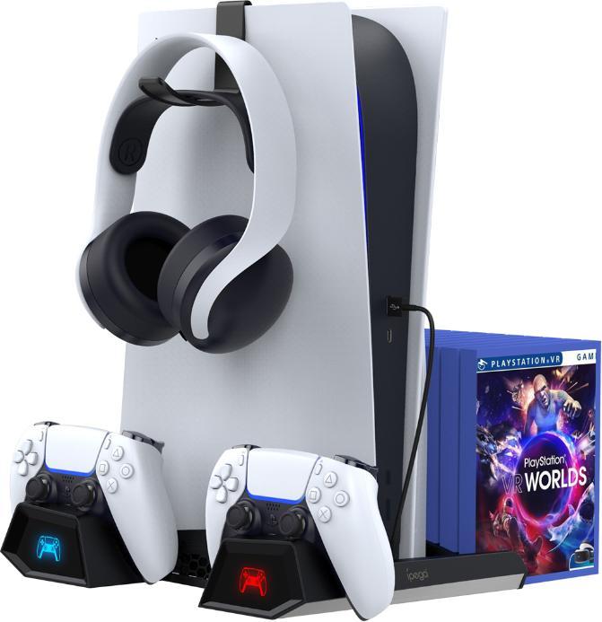 Actual product image iPega PG-P5023 Multifunctional Cooling Stand for PS5 and accessories (black) (PS5, PS4)