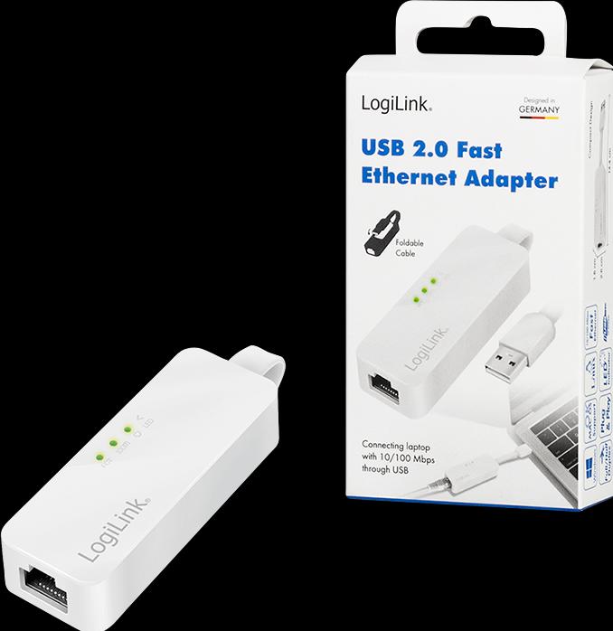Actual product image LogiLink Ethernet adapter (USB, RJ45 (1x))