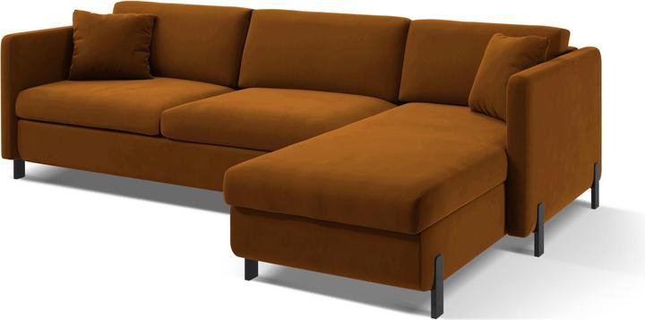 Image du produit Micadoni Canapé D'Angle Velours Droit Convertible, "Gloria", 5 Places, 280x170x80Fabriqué en Europe (Canapé d'angle)