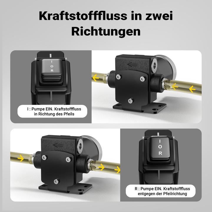 Produktbild Wiltec Transferpumpe 12V 75W Kraftstoffpumpe 14l/min Förderpumpe Diesel/Benzin