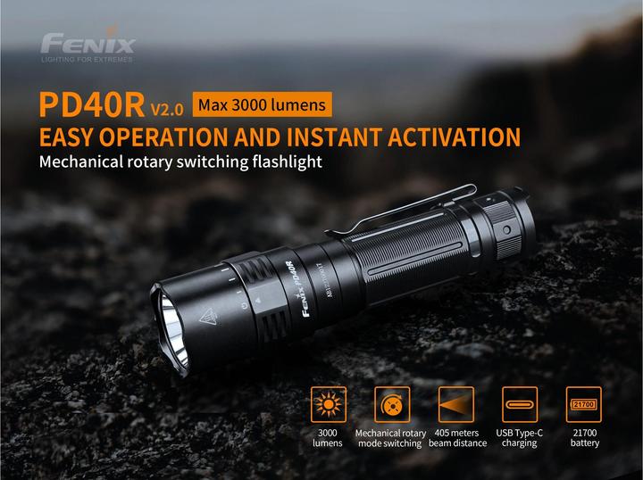 Productafbeelding Fenix PD40R V2.0 (13.80 cm, 3000 lm)