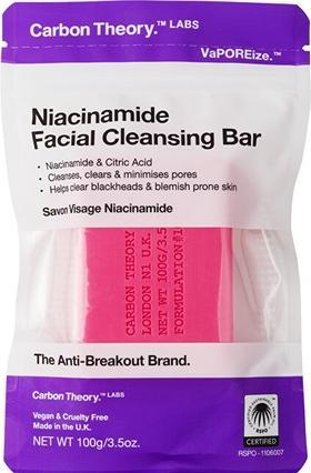 Actual product image Carbon Theory Niacinamide facial cleansing soap (Facial Cleansing Bar) 100 g (Cleansing lotion)
