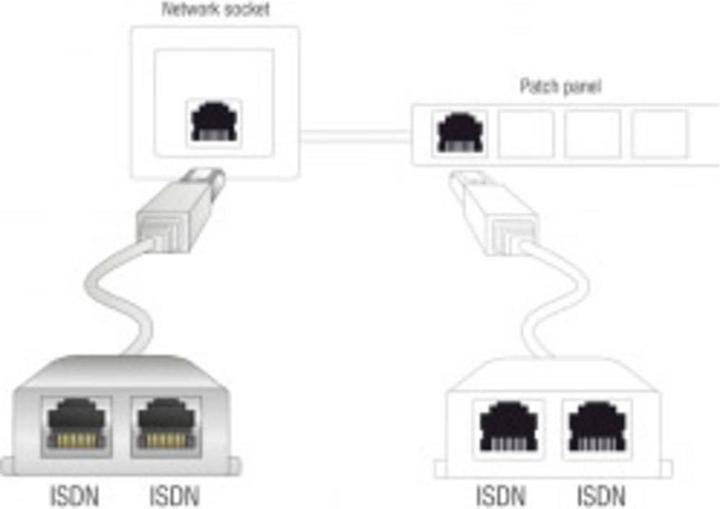 Actual product image Delock RJ45 connection doubler 2x ISDN (Network Accessories)