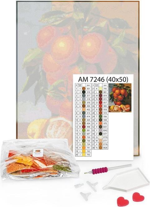 Productafbeelding Ideyka Diamond Painting - Een gezellige haven met lijst 40 x 40 cm