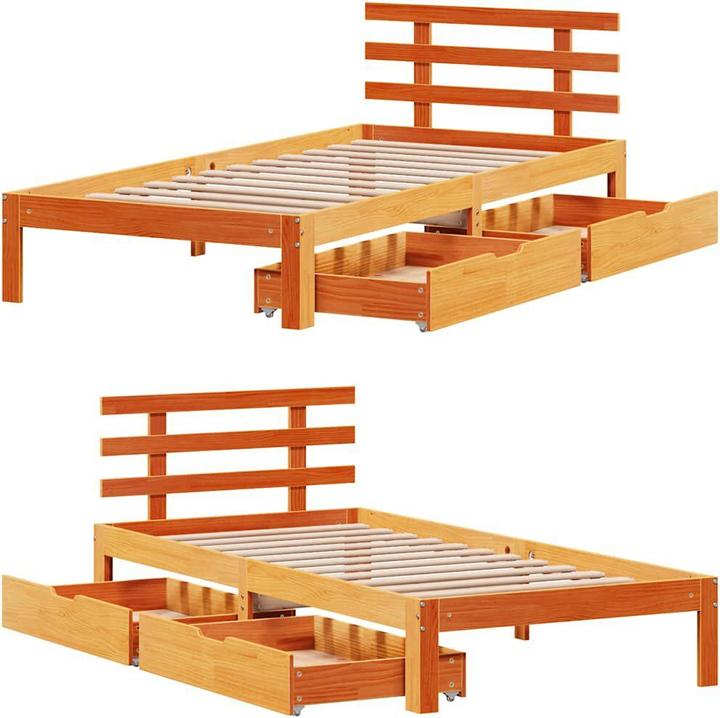 Immagine prodotto VidaXL Letto con cassetti in pino (100 x 200 cm)