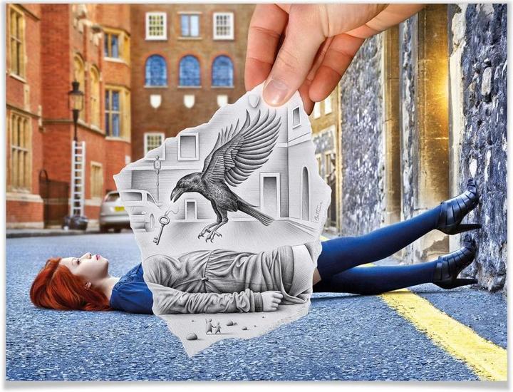Immagine prodotto Trenddeko Heine - Penna contro macchina fotografica - L'Aquila (30 x 24 cm)