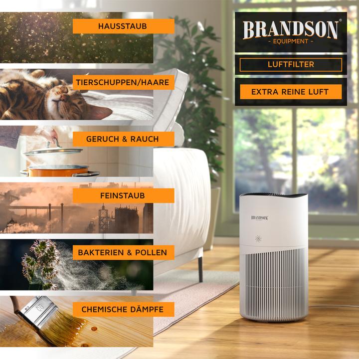 Produktbild Brandson Ersatz-Luftfilter für Luftreiniger, 4-stufiger Filter, Vorfilter, HEPA13, Toxinfilter, Aktivkohle (1 x)