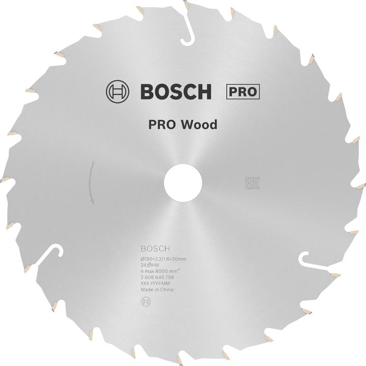 Produktbild Bosch Professional Zubehör PRO Wood Kreissägeblatt, 190 x 2.4 x 20 mm