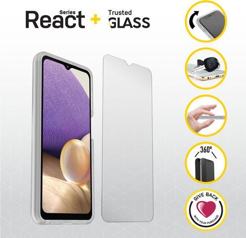 Produktbild OtterBox React + Glass Bundle - Kit (1 Stück, Samsung Galaxy A32 5G)