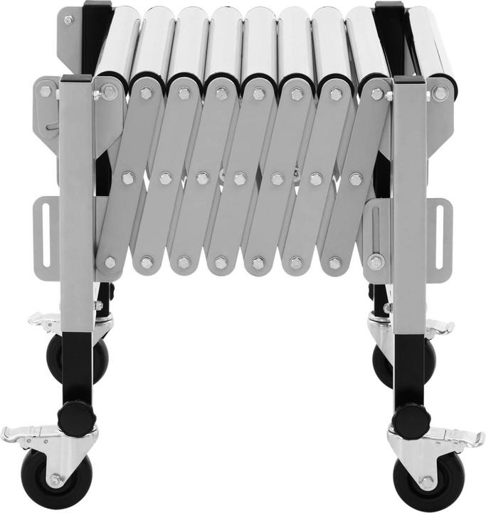 Image du produit MSW Convoyeur à rouleaux - 130 kg - 147 cm - 9 rouleaux - Réglable en hauteur - Pliable