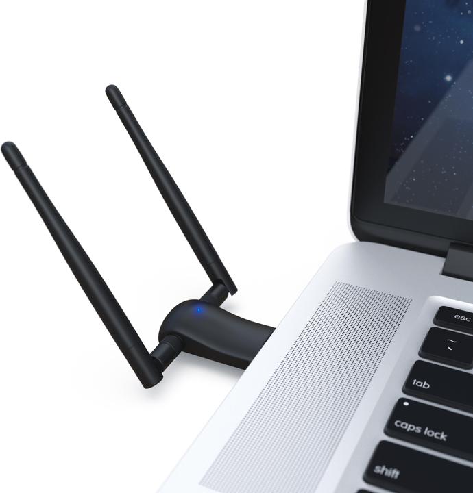 Actual product image Aplic WLAN stick, WIFI dongle USB 3.0, 1200 MBit/s dual band 2.4 + 5 Ghz external antennas (USB)