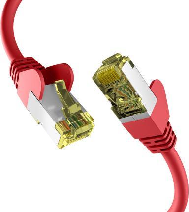 M-Cab CAT6A RED 0.50M PATCH CORD (S/FTP, CAT6a, 0.50 m)